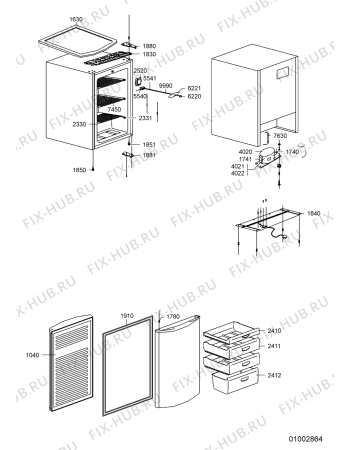 Схема №1 CVT 5096 с изображением Ящичек для холодильной камеры Whirlpool 481241868442