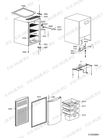 Схема №1 CVT 5096 с изображением Ящичек для холодильника Whirlpool 481241868443