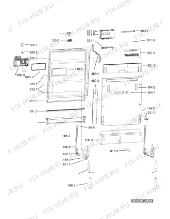 Схема №1 GSXP 81312 TR A+ с изображением Модуль (плата) управления для посудомоечной машины Whirlpool 481010582525
