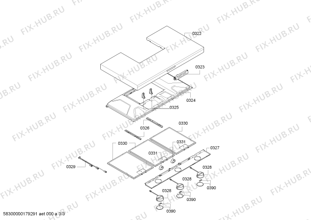 Взрыв-схема вытяжки Siemens LC98BD542T Siemens - Схема узла 03