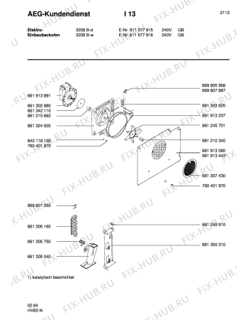 Взрыв-схема плиты (духовки) Aeg COMP. 3208B-W GB - Схема узла Section7