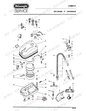 Схема №1 VAPORINOX с изображением Инструкция по эксплуатации для пылесоса DELONGHI VT338028