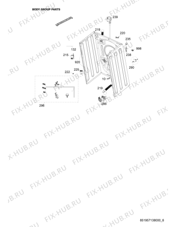 Схема №3 LOS 610 city с изображением Уплотнение для стиральной машины Whirlpool 482000010044