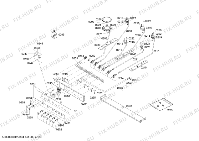 Схема №2 HQ745506N Siemens с изображением Панель управления для духового шкафа Siemens 00680352