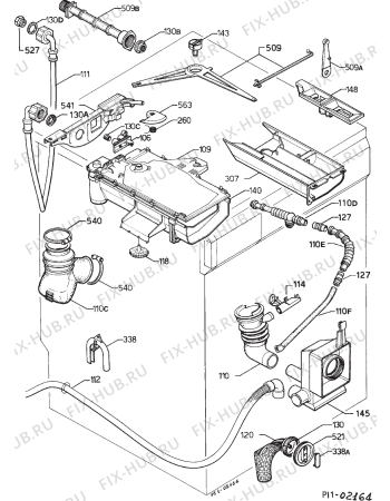 Взрыв-схема стиральной машины Husqvarna Electrolux QW1200H - Схема узла Hydraulic System 272