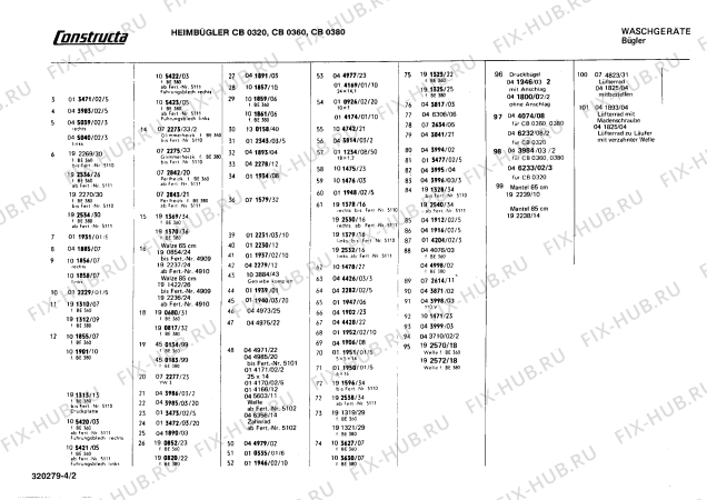 Взрыв-схема водонагревателя Constructa CB0380 - Схема узла 02