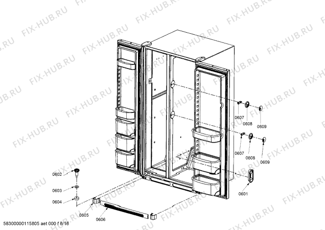 Схема №6 SK525264 с изображением Зажим для холодильника Bosch 00420099