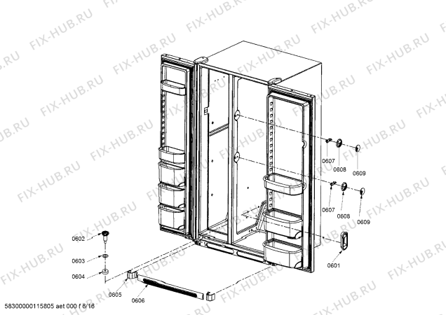 Схема №6 SK525264 с изображением Кронштейн для холодильной камеры Bosch 00420087