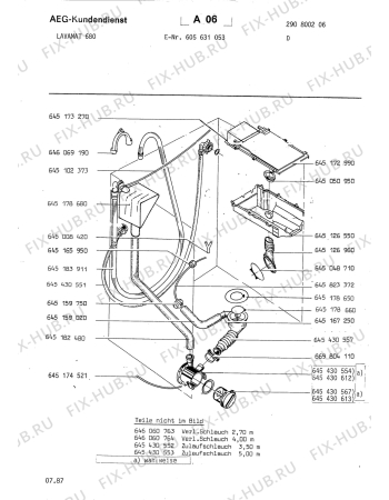 Взрыв-схема стиральной машины Aeg LAV680 - Схема узла Hydraulic System 272