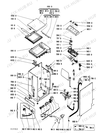 Схема №1 WAT 4345 WAT 4345/WS/CH с изображением Декоративная панель для стиральной машины Whirlpool 481945319896
