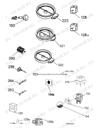 Взрыв-схема плиты (духовки) Electrolux EKC512500W - Схема узла Section 7