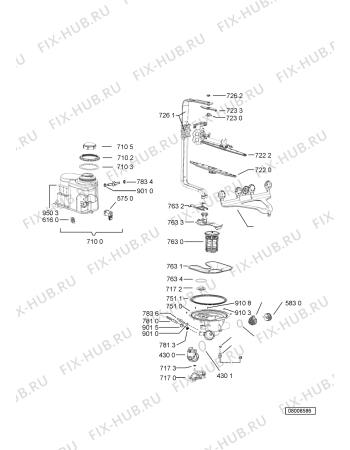 Схема №4 ADG 7620 FD с изображением Микромодуль для посудомоечной машины Whirlpool 481010414771