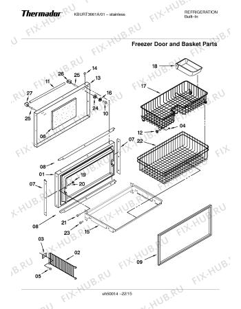 Схема №8 KBUIT4870A 48" SXS REFRIG CUSTOM (ICEMAKER) с изображением Шуруп Bosch 00422359