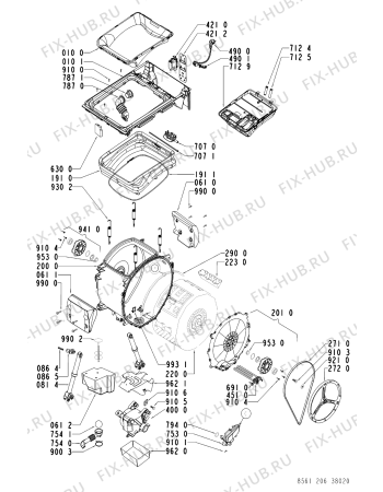 Схема №2 AWT 2062 с изображением Микропереключатель для стиралки Whirlpool 481228219782
