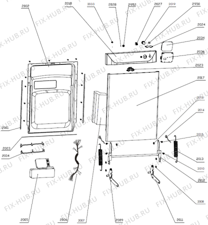 Взрыв-схема посудомоечной машины Gorenje GS51110BW (234102, PMS45S) - Схема узла 02