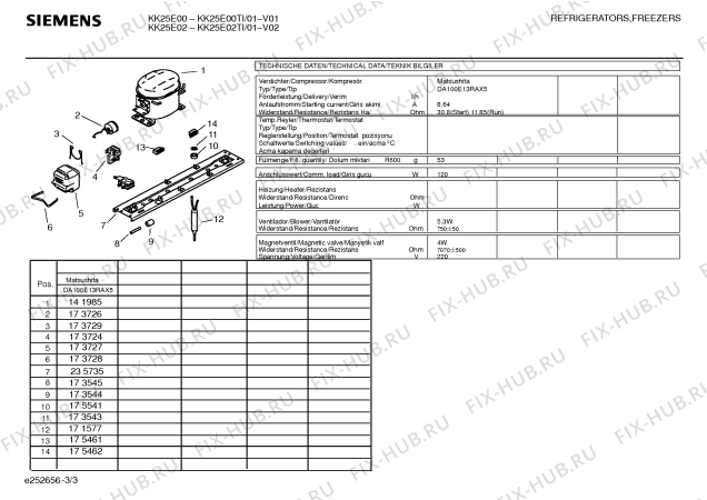 Схема №3 KK29E16TI KK29E16 с изображением Инструкция по эксплуатации для холодильной камеры Siemens 00526272