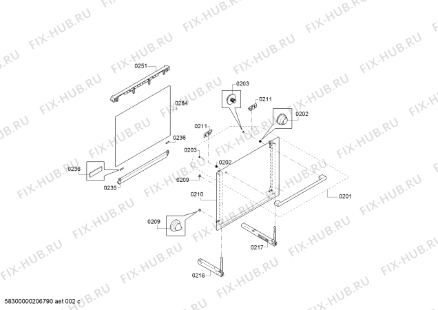 Схема №2 JH4306061 с изображением Ручка конфорки для электропечи Bosch 10005387