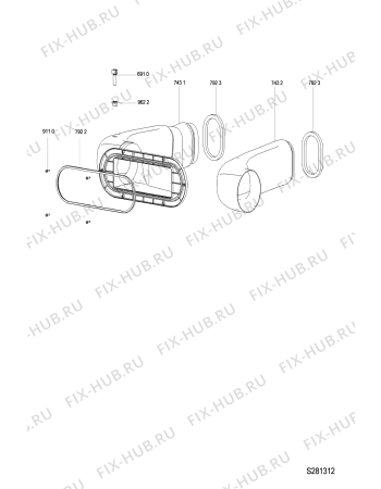 Схема №4 TRK 4060 с изображением Шуруп Whirlpool 481250218557