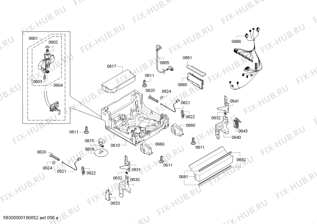 Взрыв-схема посудомоечной машины Siemens SR26T257EU IQ500 - Схема узла 06