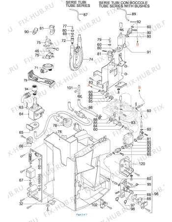 Взрыв-схема кофеварки (кофемашины) DELONGHI PERFECTA ESAM5600 EX:2 - Схема узла 3