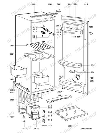 Схема №1 ARG 736/4 с изображением Микрокомпрессор для холодильника Whirlpool 481236039002