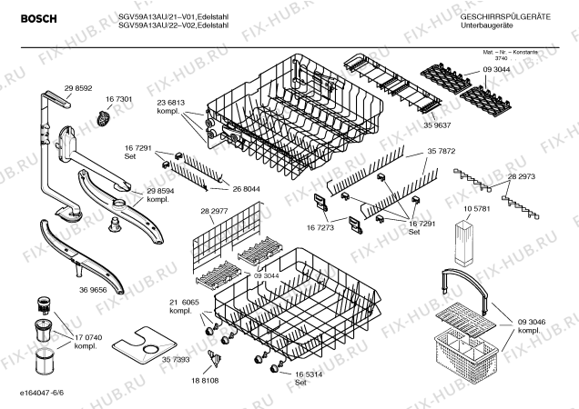 Схема №3 SGV59A13AU с изображением Инструкция по эксплуатации для посудомойки Bosch 00583415