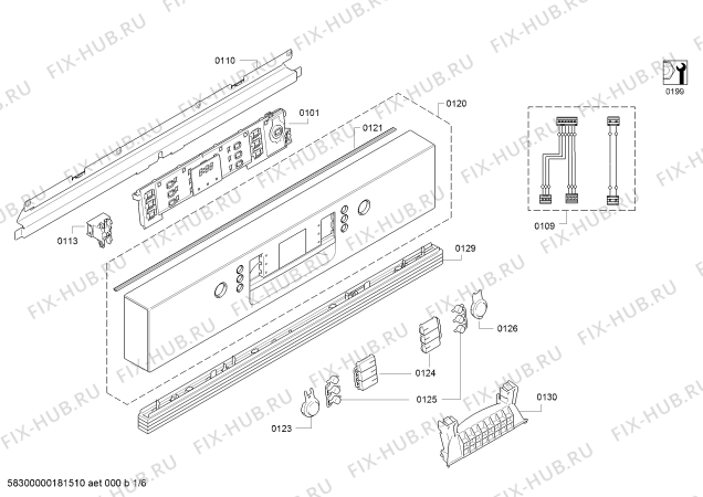 Схема №1 SMU86P05DE, Exclusiv, Made in Germany с изображением Передняя панель для посудомоечной машины Bosch 00749291