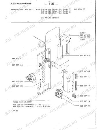 Взрыв-схема комплектующей Aeg WSP301F 10H KPL GER - Схема узла Section1