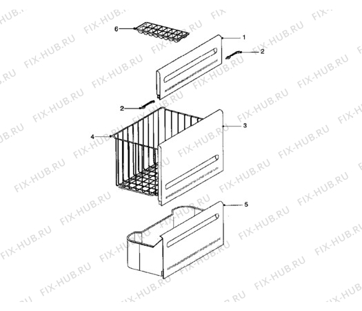 Взрыв-схема холодильника Tricity Bendix UF404W - Схема узла Furniture