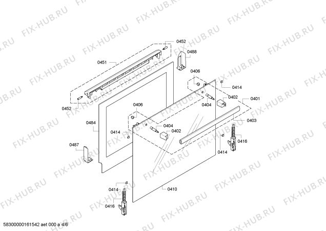 Взрыв-схема плиты (духовки) Bosch HBA43B261B - Схема узла 04