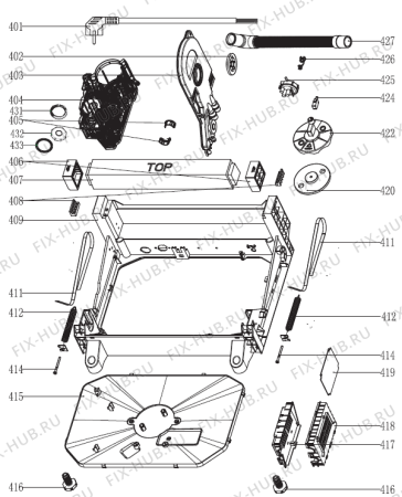 Схема №4 GS64314XS (369311, GORENJE#9) с изображением Ящик (корзина) для электропосудомоечной машины Gorenje 559039