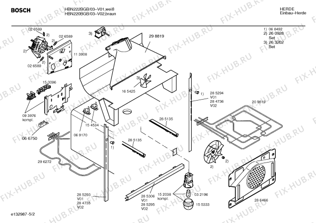 Схема №2 HBN220BGB с изображением Инструкция по эксплуатации для духового шкафа Bosch 00522996