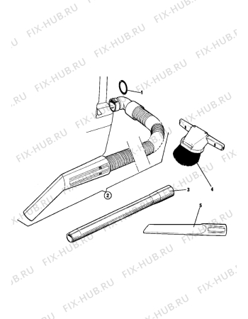 Взрыв-схема пылесоса Electrolux Z614 - Схема узла Accessories
