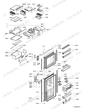 Схема №2 ARC 4179 IX CAN с изображением Дверь для холодильника Whirlpool 480132100674