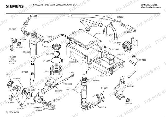 Схема №2 WM39330DC SIWAMAT PLUS 3933 с изображением Панель для стиралки Siemens 00285482