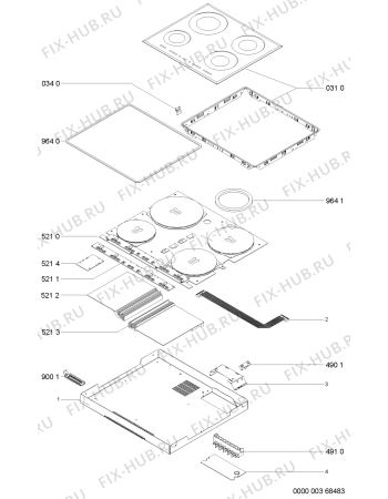 Схема №1 AKM983BA (F091869) с изображением Руководство для плиты (духовки) Indesit C00363527