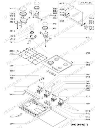 Схема №2 AKR310IX (F093565) с изображением Запчасть для плиты (духовки) Indesit C00382172