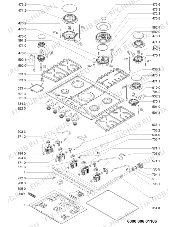Схема №1 AKM393IX4 (F091847) с изображением Руководство для плиты (духовки) Indesit C00362311