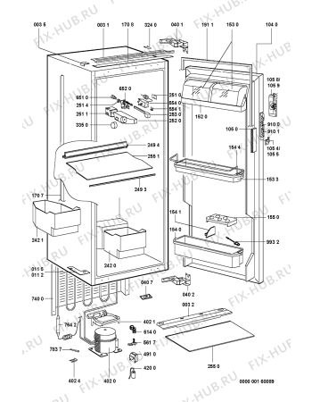 Схема №1 KD6122BUU/A01 с изображением Поверхность для холодильной камеры Whirlpool 481245088243