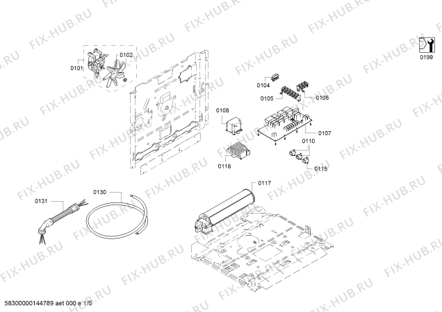 Схема №2 BO250101 с изображением Панель для плиты (духовки) Bosch 00681116