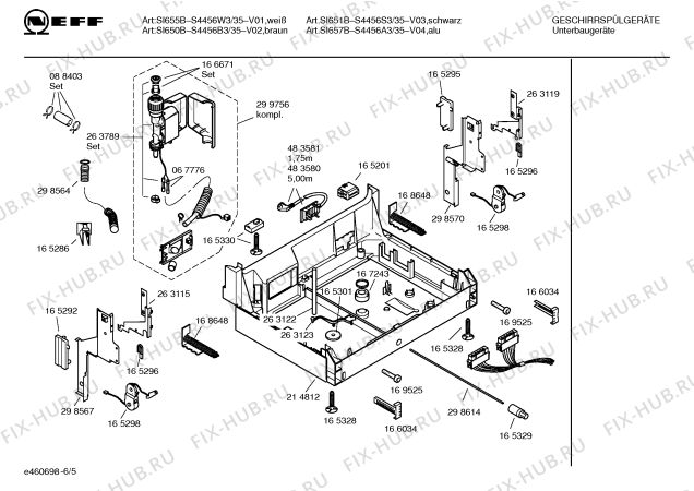 Схема №4 S4433A2 SI537B с изображением Кнопка для посудомойки Bosch 00183081