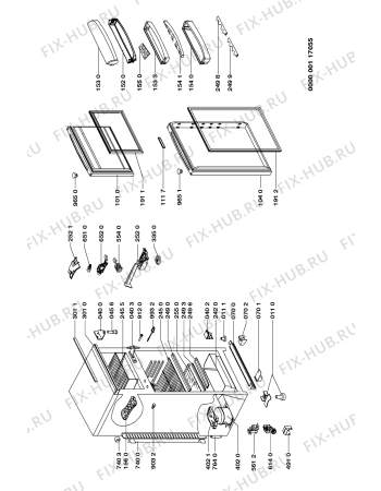Схема №1 ART 920/H/BR с изображением Элемент корпуса для холодильной камеры Whirlpool 481945299754
