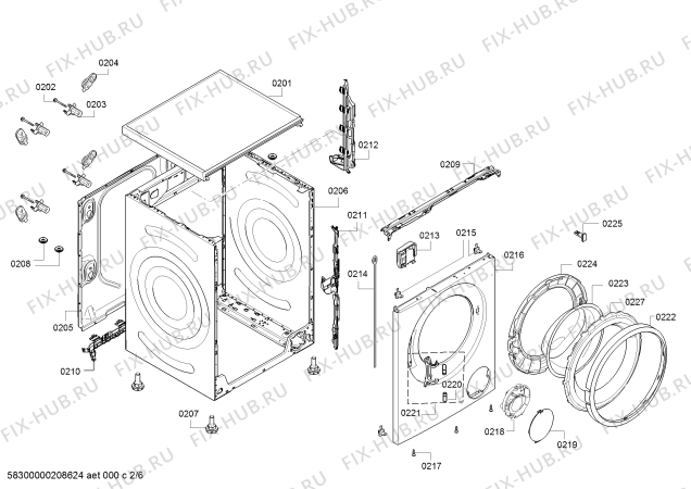 Схема №4 WAT28641CH с изображением Панель управления для стиральной машины Bosch 11025965