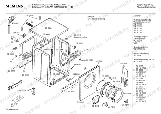 Схема №3 WM37330SI SIWAMAT PLUS 3733 с изображением Панель для стиралки Siemens 00285437