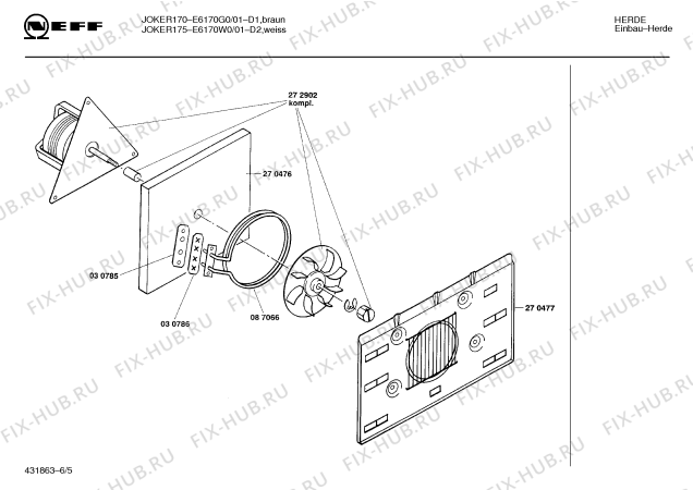 Схема №2 E6170W0 JOKER 175 с изображением Энергорегулятор для плиты (духовки) Bosch 00058540