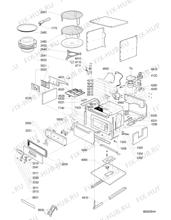Схема №1 AMW 531 IX с изображением Табло для микроволновки Whirlpool 481213038745