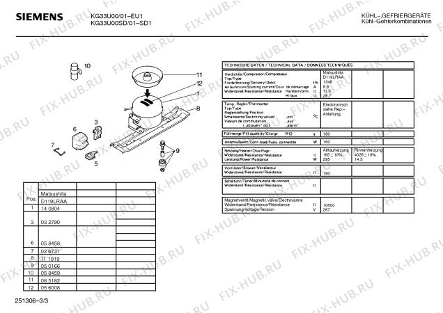 Взрыв-схема холодильника Siemens KG33U00 - Схема узла 03