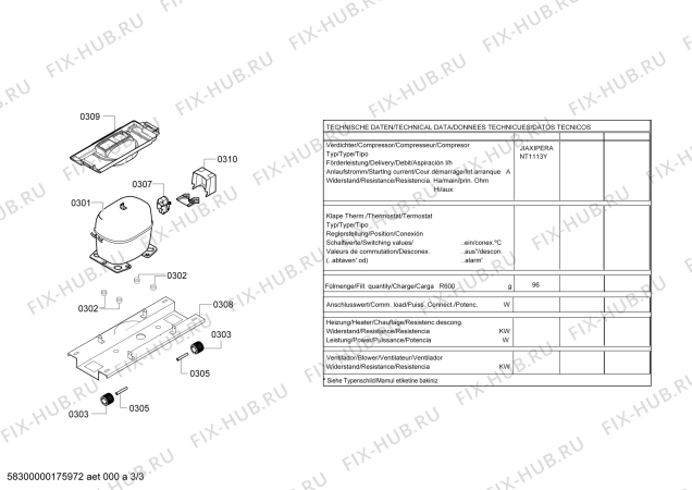 Взрыв-схема холодильника Siemens KG36VVL34 Siemens - Схема узла 03