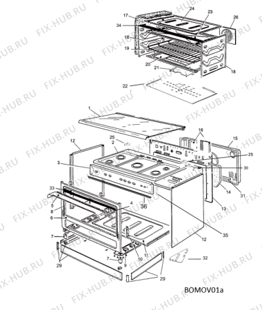 Схема №1 A9GG1FCXJ (F088282) с изображением Клавиша для духового шкафа Indesit C00345432