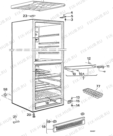 Взрыв-схема холодильника Arthurmartinelux AR3912W - Схема узла Tub